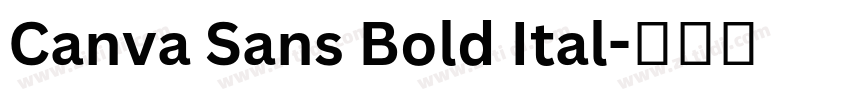 Canva Sans Bold Ital字体转换